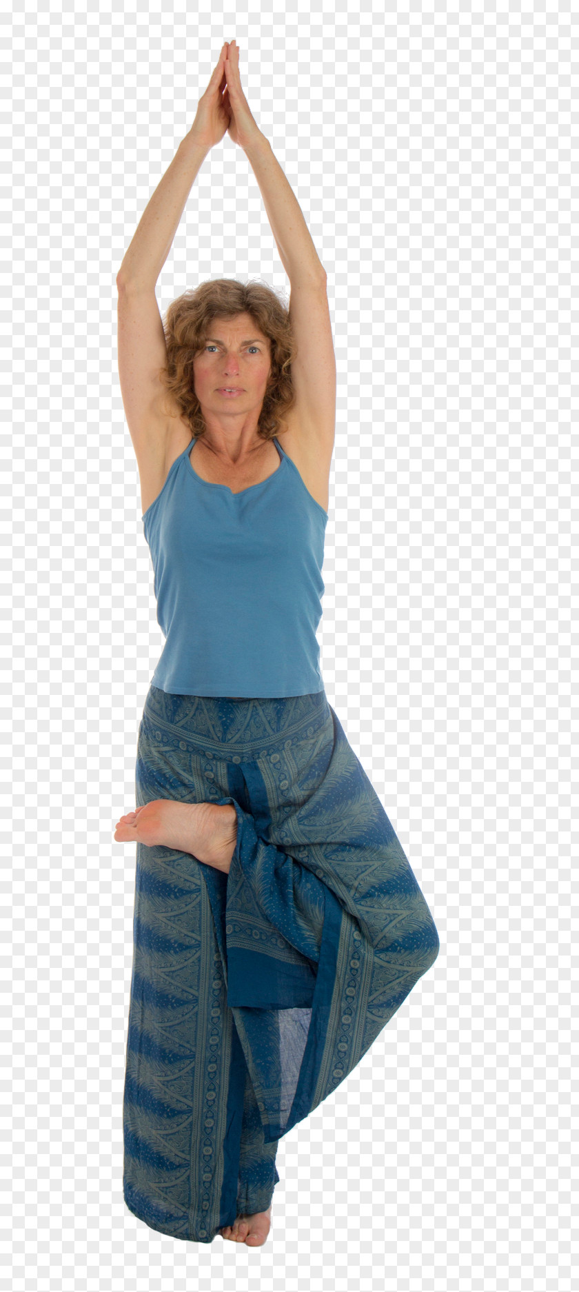 Yoga Training Shoulder Skirt Turquoise PNG