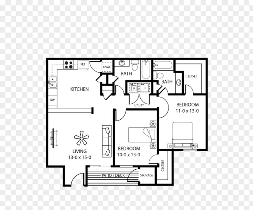 Chill Hill Apartments Floor Plan Wyncroft 2D Geometric Model PNG