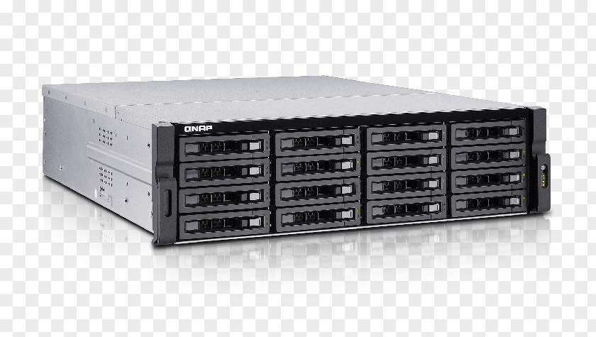 Intel QNAP TS-EC1680U R2 NAS Rack Ethernet Lan BlackGrey Network Storage Systems Central Processing Unit Qnap Tvs-EC1680U-sas-Rp Nas Black PNG