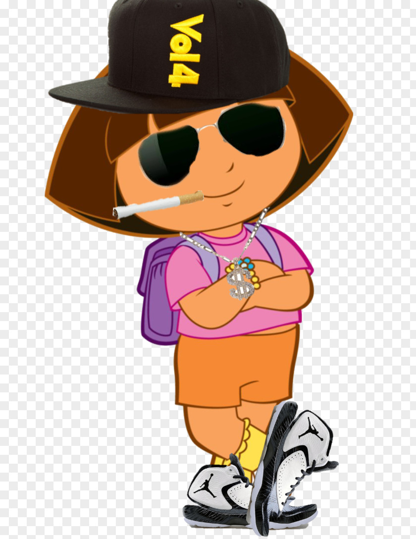 Thug Dora Animated Cartoon Character PNG