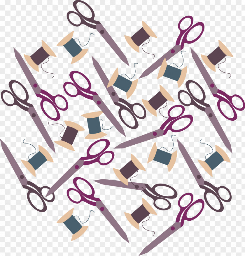 Vector Scissors Sewing Vecteur Euclidean Pattern PNG