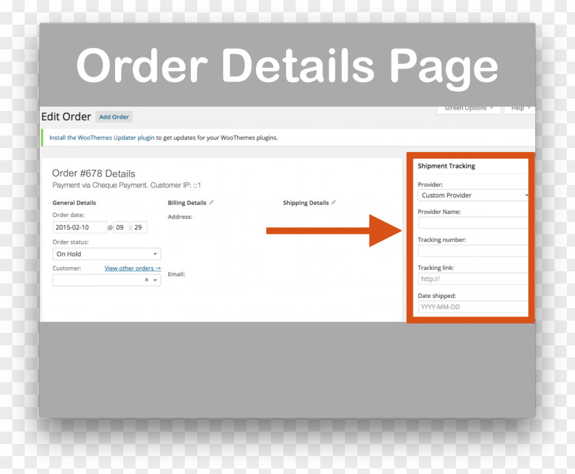 WordPress WooCommerce Plug-in Cargo Package Tracking PNG