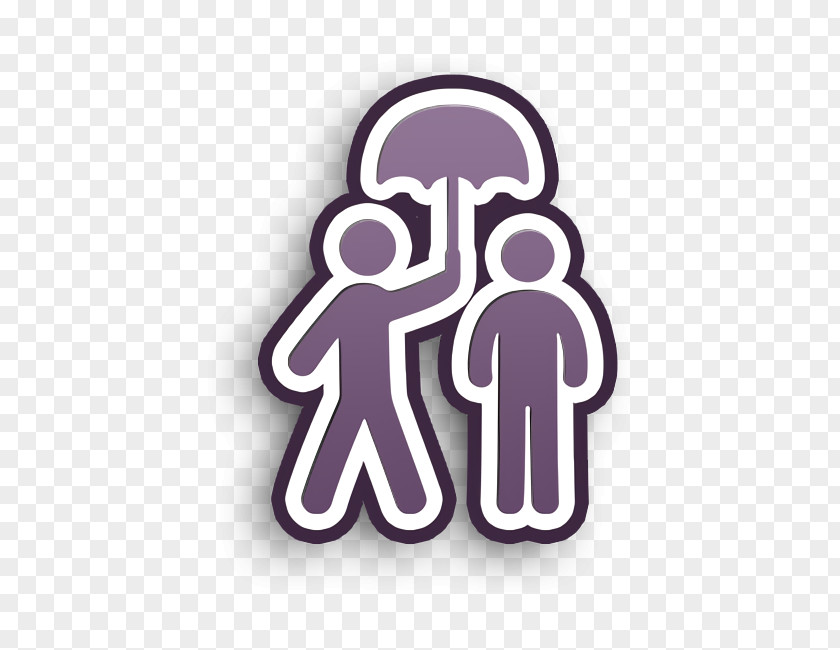 Umbrella Icon Humanitarian Two People Under An PNG