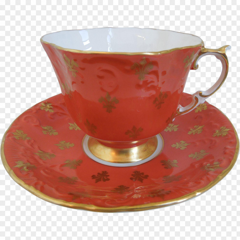 Porcelain Coffee Cup Saucer Teacup PNG