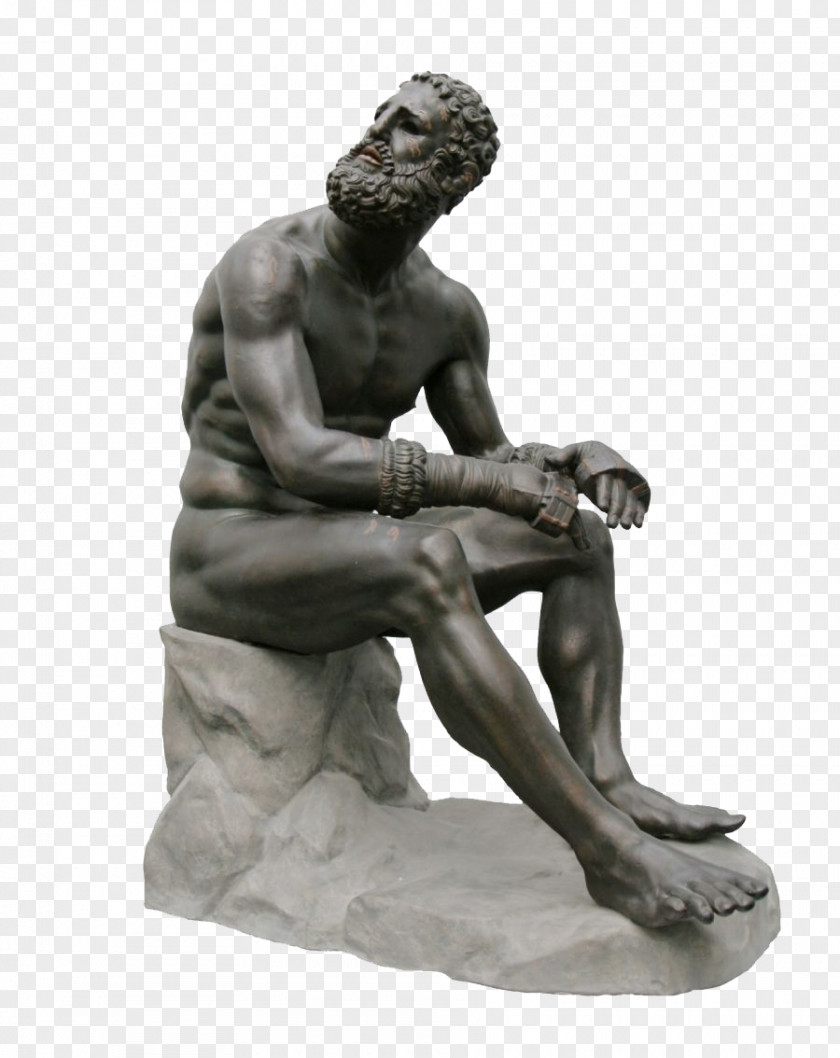 Statue Boxer At Rest Quirinal Hill National Roman Museum Baths Of Constantine 1st Century PNG