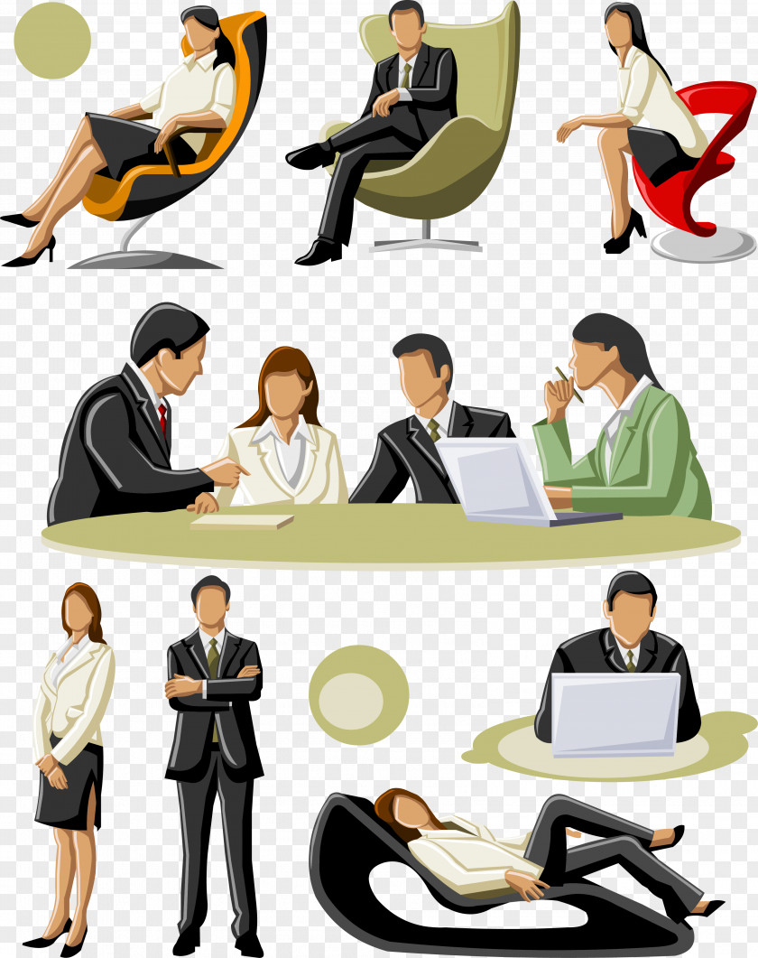 Vector Business People Talking Businessperson Royalty-free Clip Art PNG