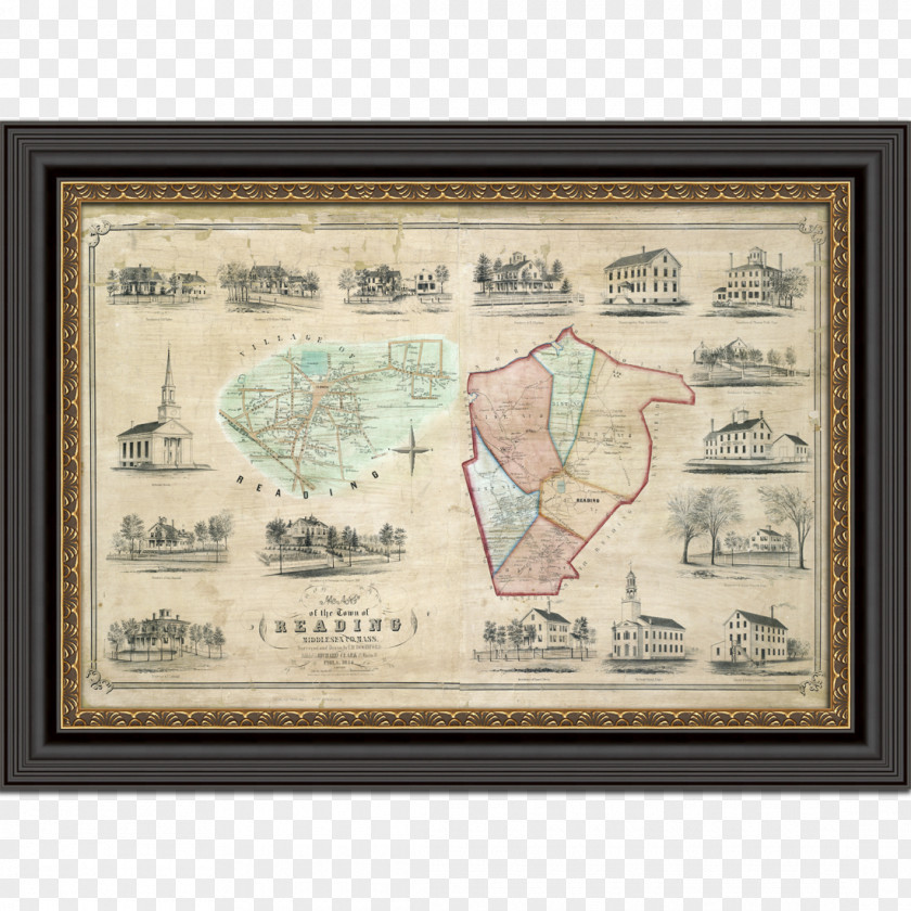 Vintage Maps Picture Frames Currency Rectangle PNG