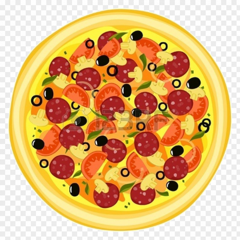 Plate Italian Food Dish Pepperoni Cuisine Ingredient PNG