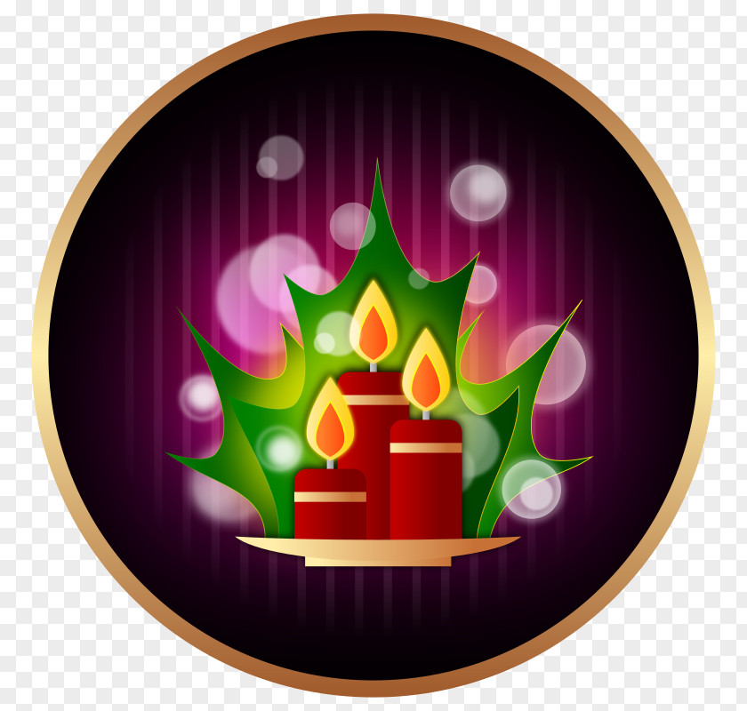 Bubbles Christmas Tree Candle PNG