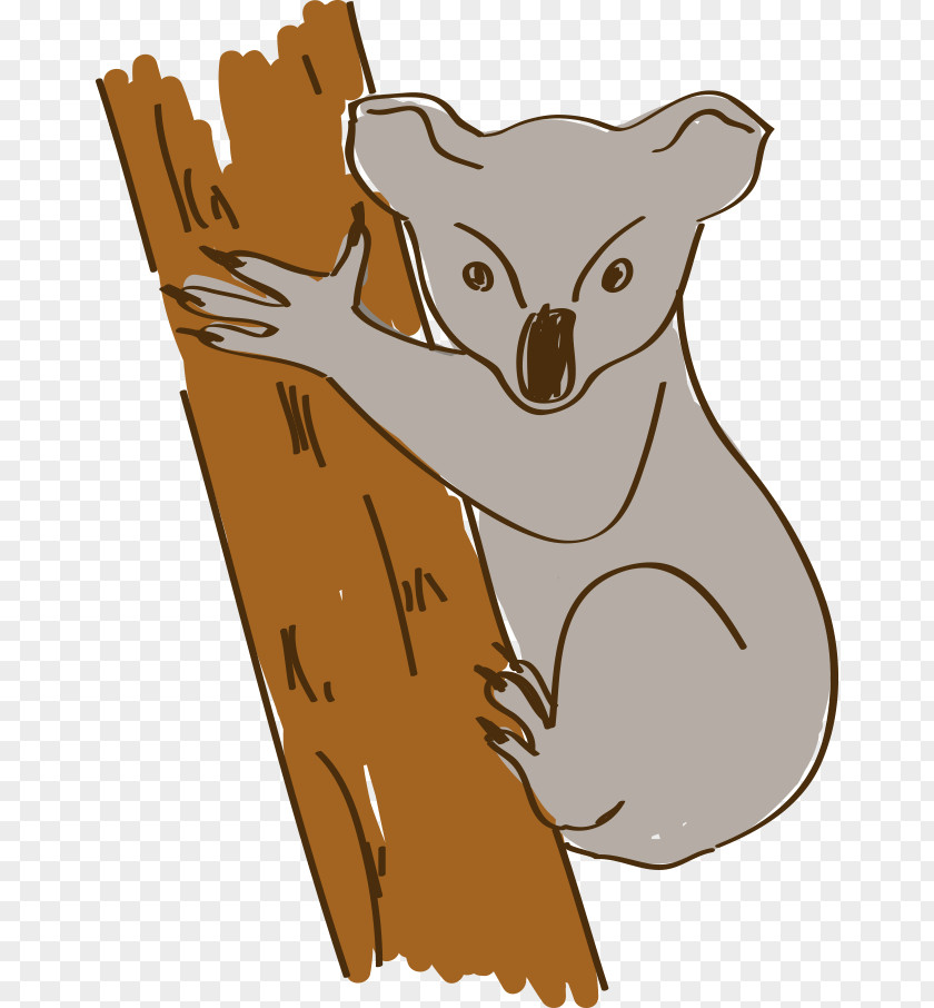 Hand-painted Cartoon Koala Australia PNG