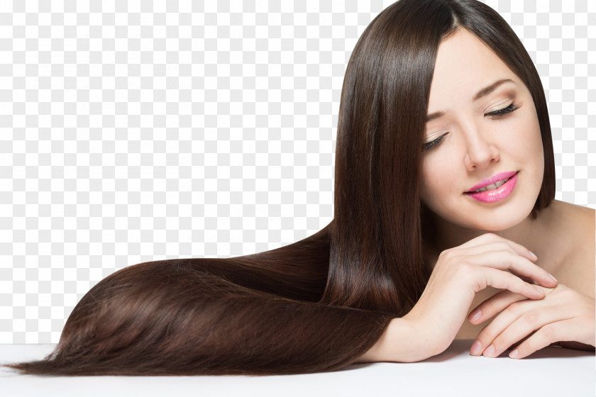 Long Hair Beauty Straightening Artificial Integrations Hairstyle Brown PNG