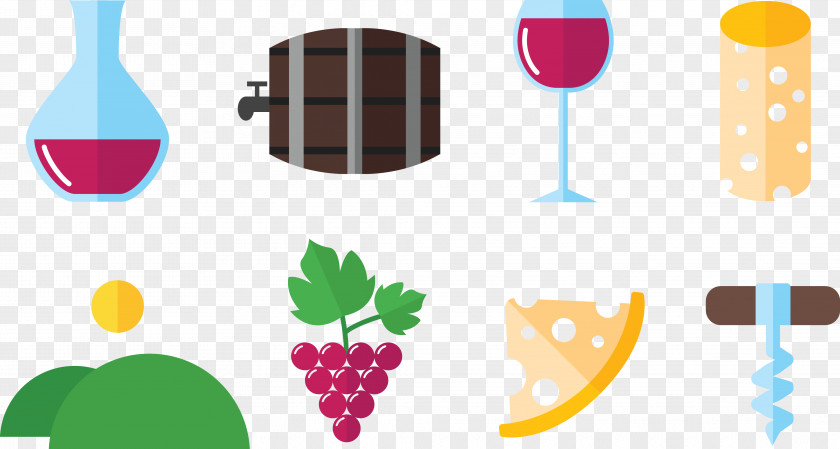 Red Wine Collection Grape Icon PNG