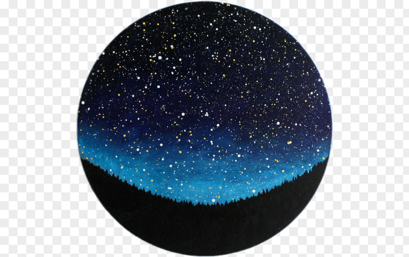 Watercolor Sky Night Circle Astronomical Object Astronomy PNG