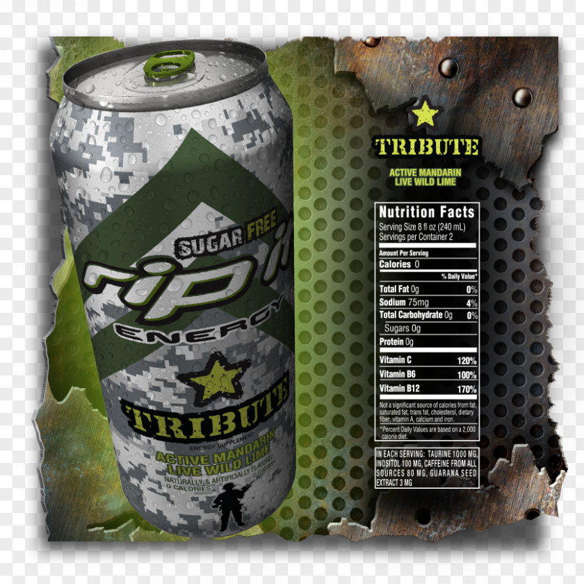 Drink Rip It Aluminum Can Energy Shot Tin PNG