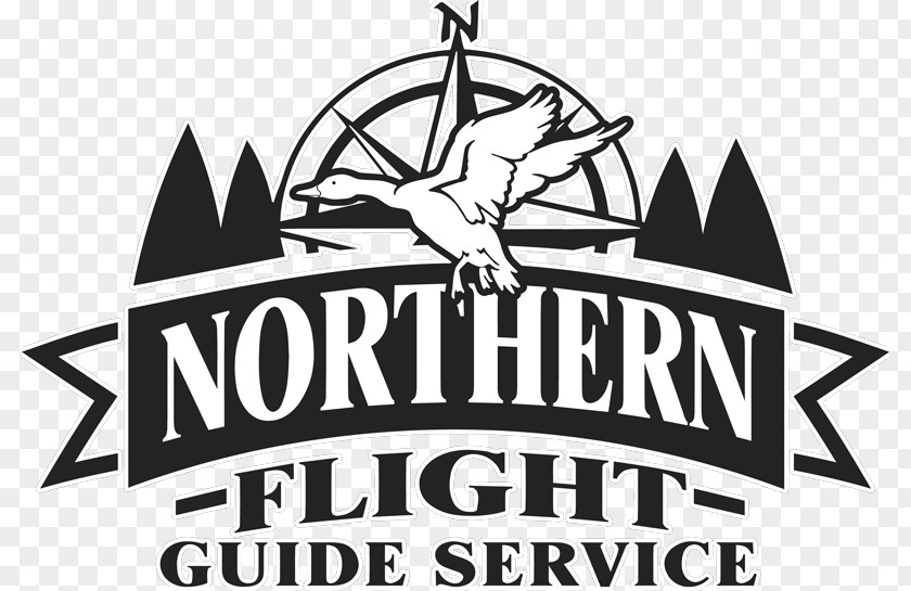 Duck NORTHERN FLIGHT GUIDE SERVICE Logo Waterfowl Hunting PNG