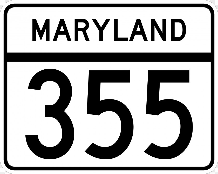 Maryland Route 355 Vehicle License Plates Clip Art Logo Number PNG