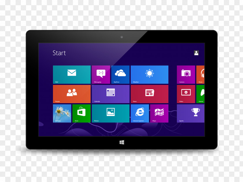 Tablet Surface Microsoft User Interface Design Mockup PNG