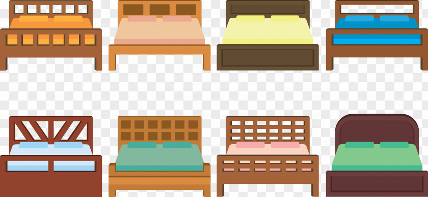 Bed Bedding Nightstand Table Chair PNG