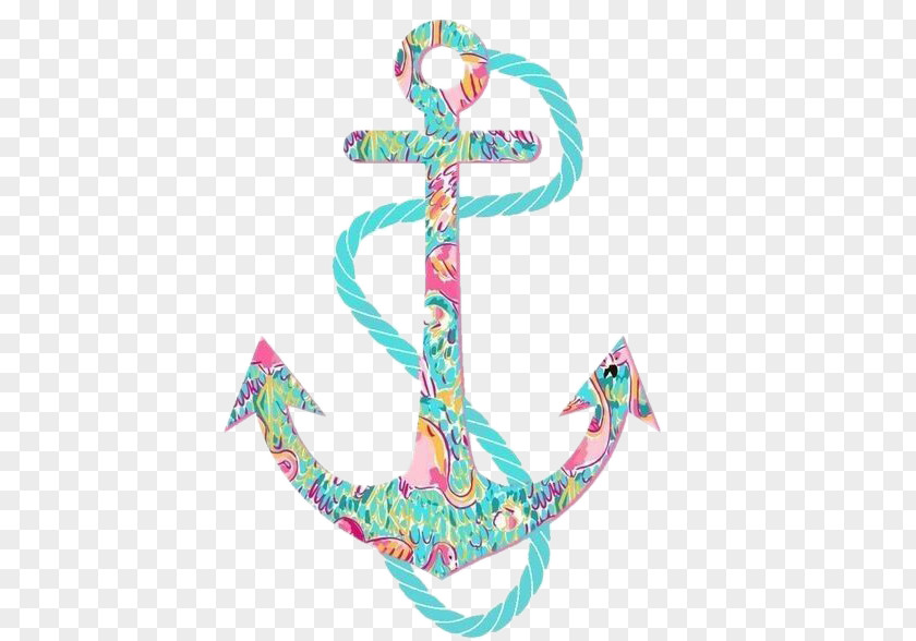 Multicolored Anchor Clip Art PNG