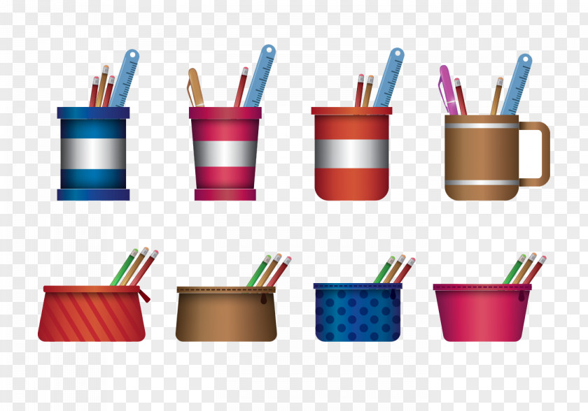 Pencil Case And Pencils Box Stationery PNG