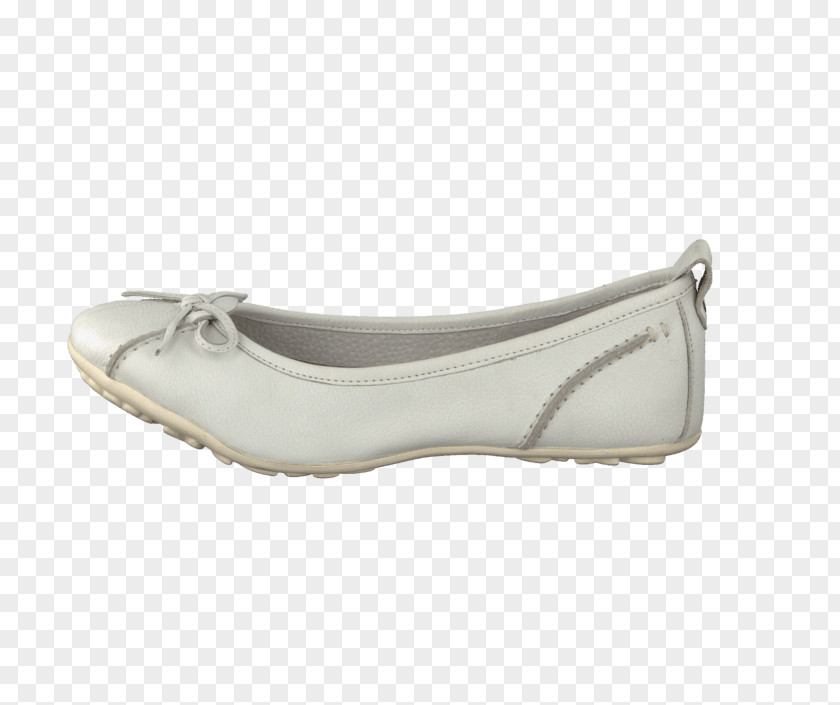 Woman White Ballet Flat Shoe Hush Puppies Leather PNG