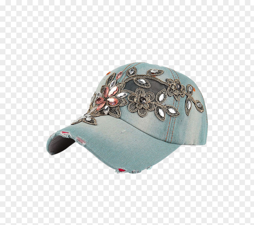 Baseball Cap Turquoise Hat Embroidery PNG