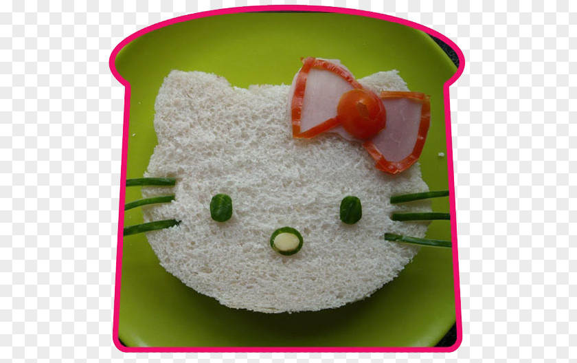 Creative Breakfast Hello Kitty Bento Ham Sandwich Lunch PNG