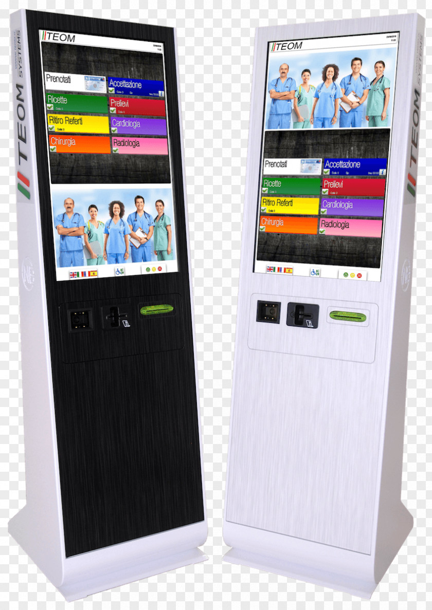 Monitor Screen Interactive Kiosks System Printer Barcode Interface PNG
