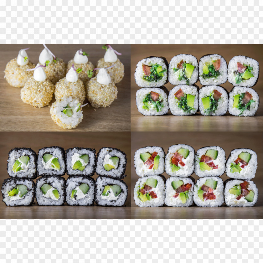 Sushi California Roll Vegetarian Cuisine Gimbap Food PNG