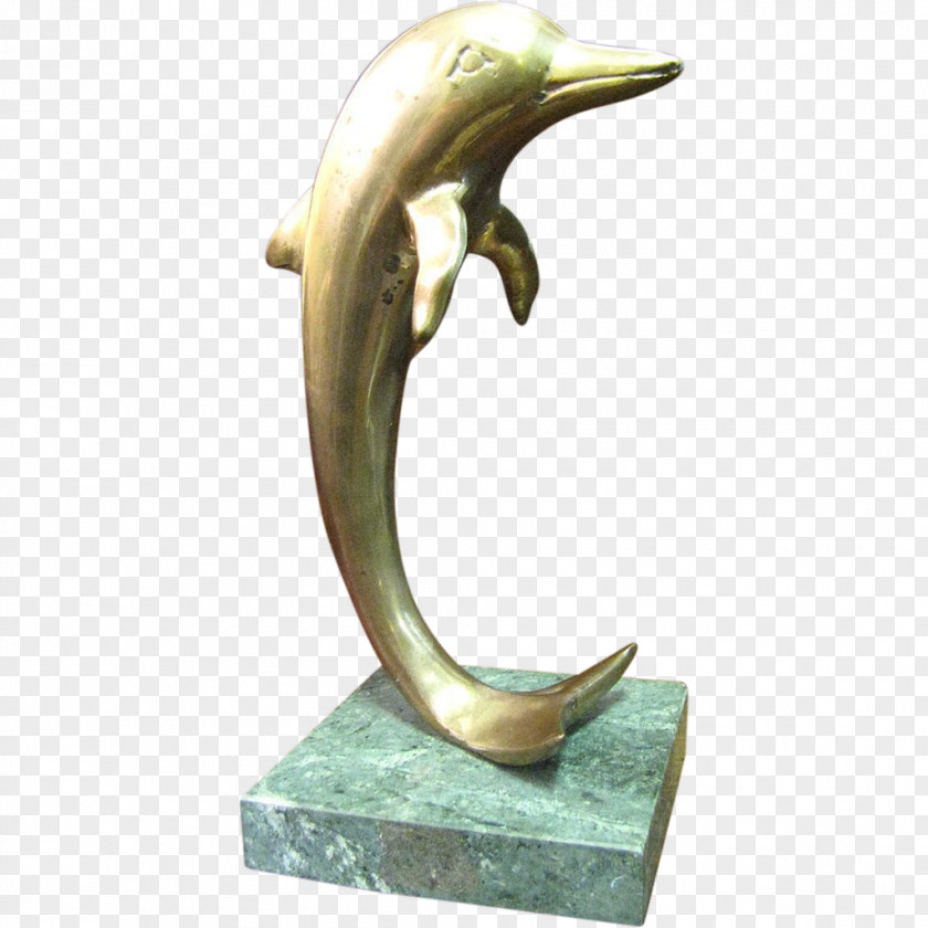 Dolphin Bronze Sculpture Classical PNG