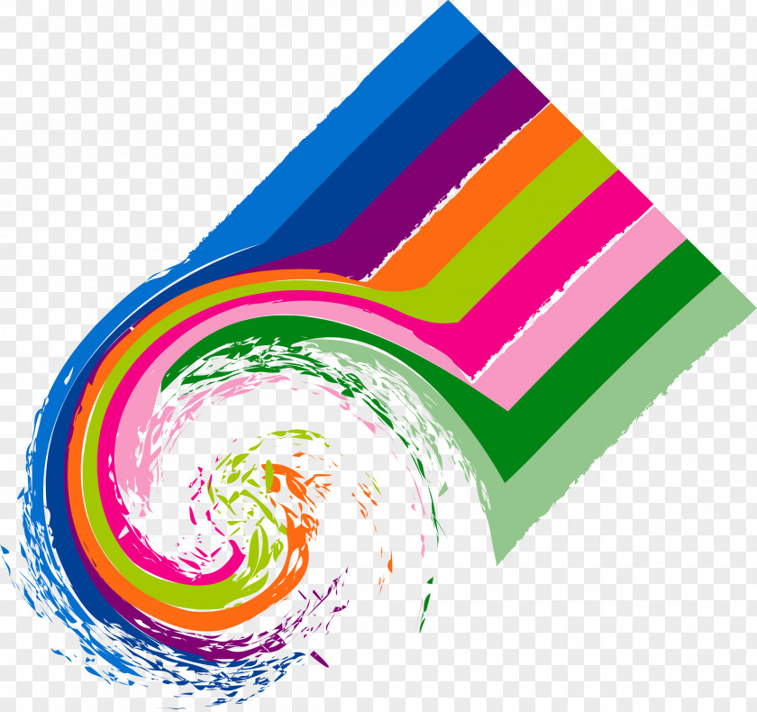 Rainbow Lines Vortex Graphic Design Creativity PNG