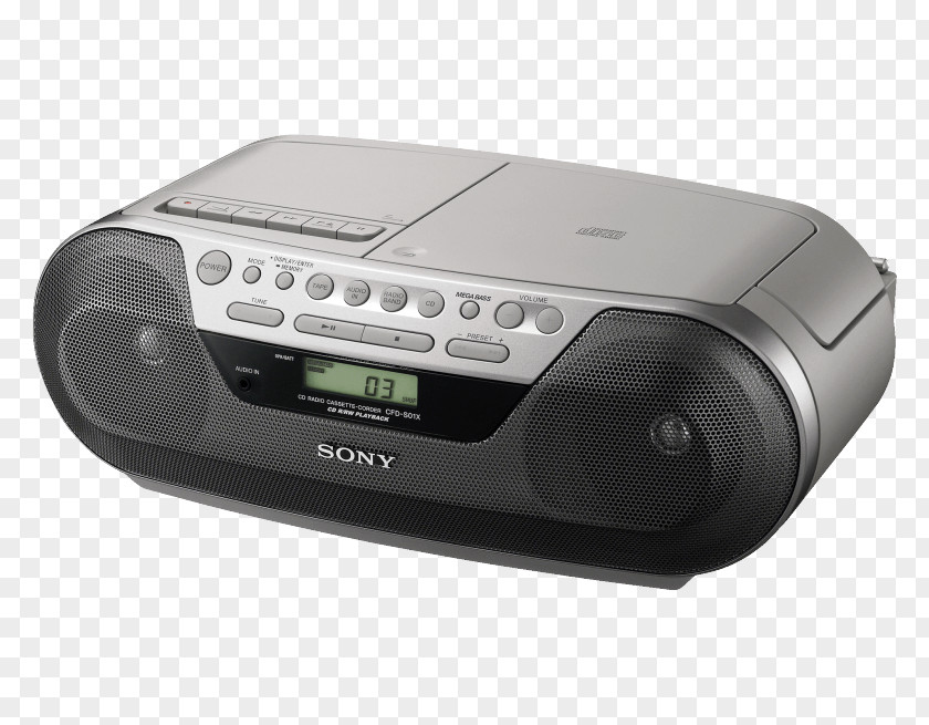 Sony Laptop Computers 2015 Boombox Cassette Deck CFD-S05 Compact Disc PNG