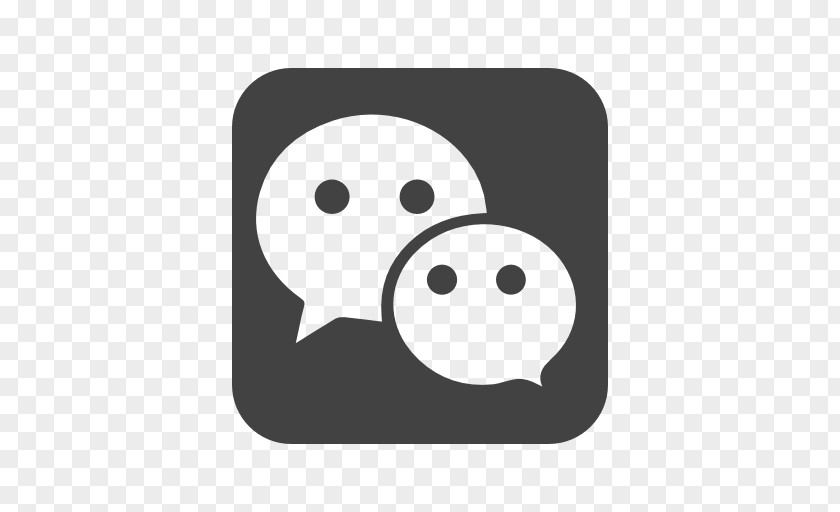 Black And White WeChat Social Media PNG