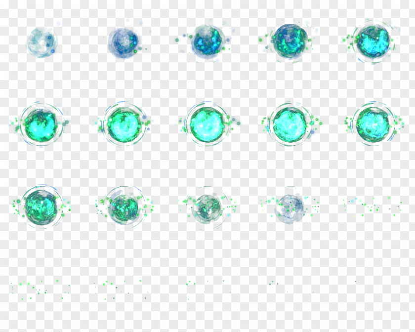 Emerald Turquoise Bead PNG