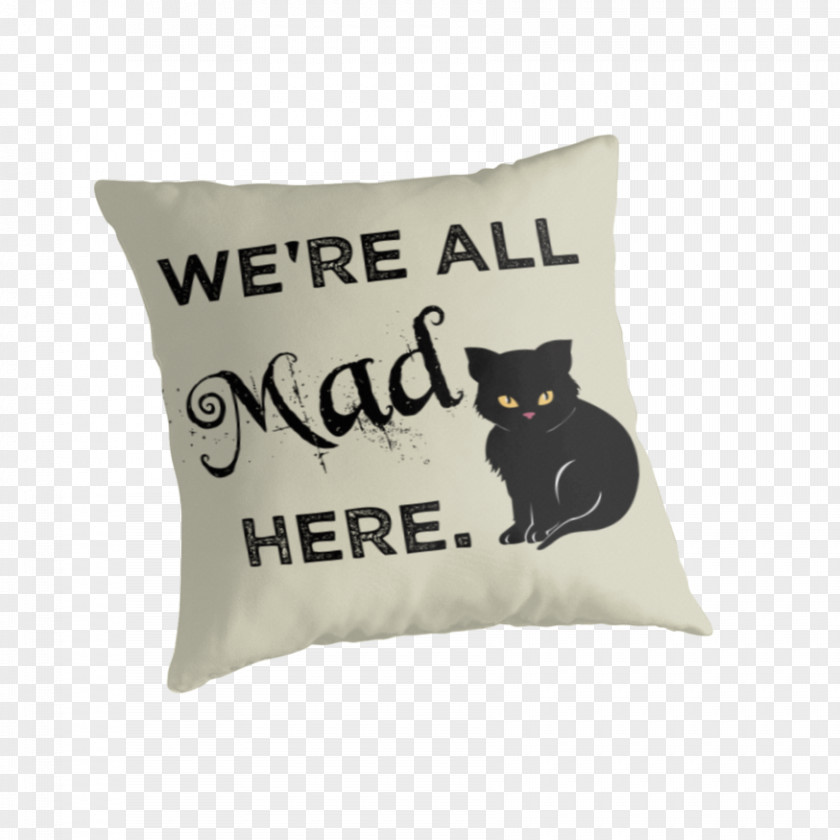 We Are All Mad Here Lo Zaino Magico Throw Pillows Cushion Textile PNG