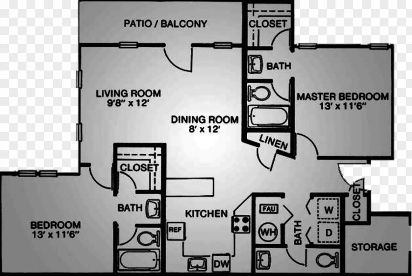 Apartment Austell Birch Landing Apartments Renting Floor Plan PNG