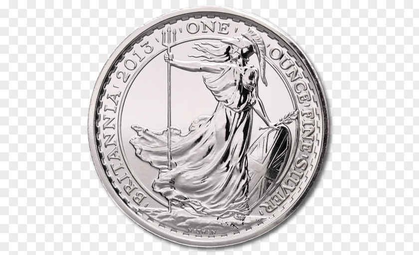 Coin Britannia Silver United Kingdom PNG