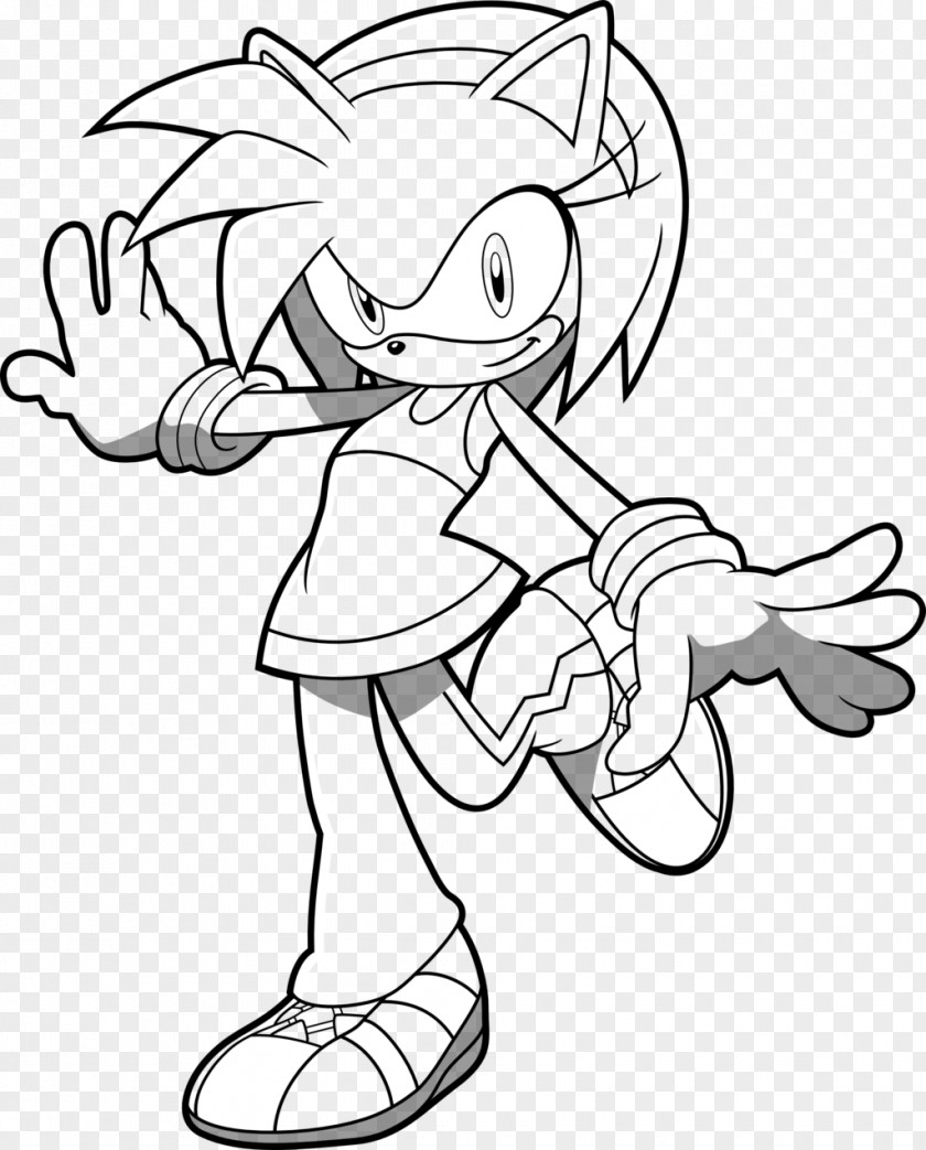 Rose Lineart Sonic And The Black Knight Adventure Amy Line Art DeviantArt PNG