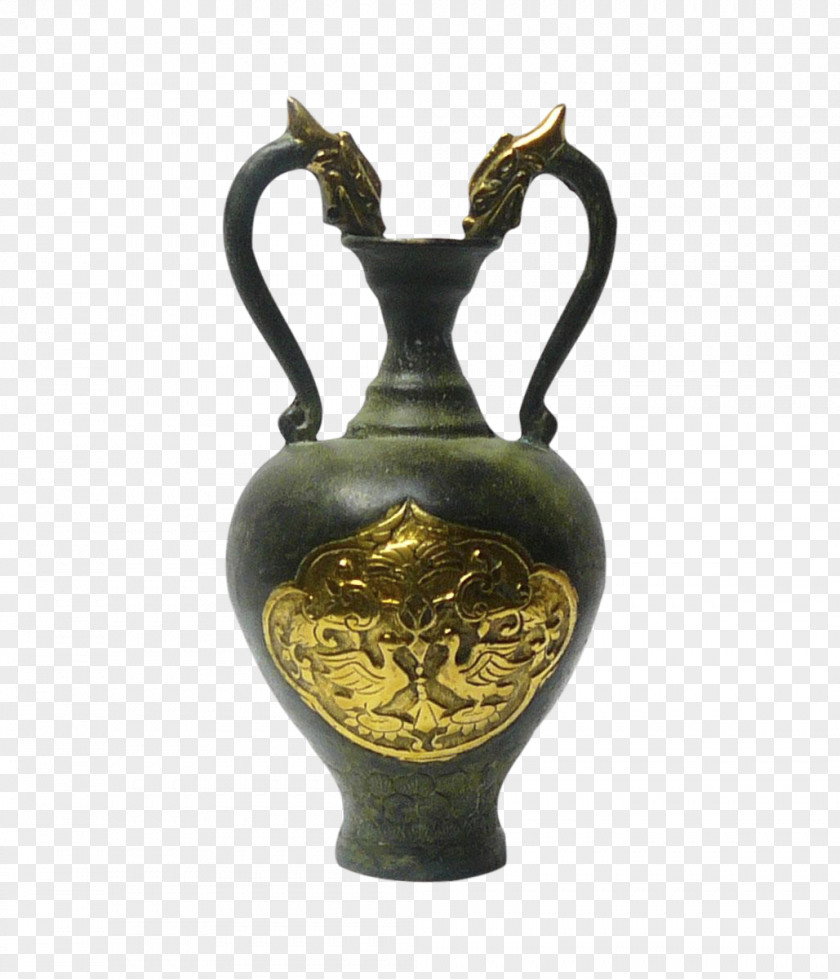 Vase Bronze Ceramic Pitcher Brass PNG