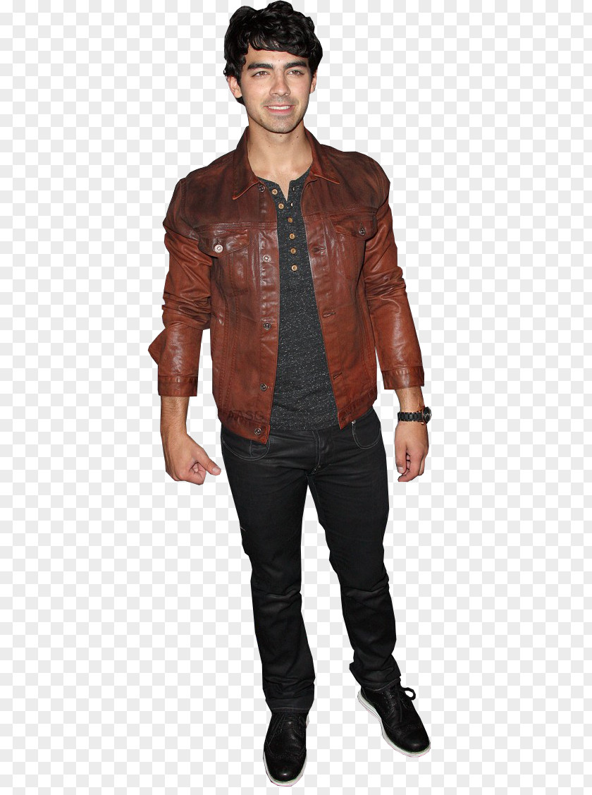 Joe Jonas Shane Gray Leather Jacket 0 August PNG