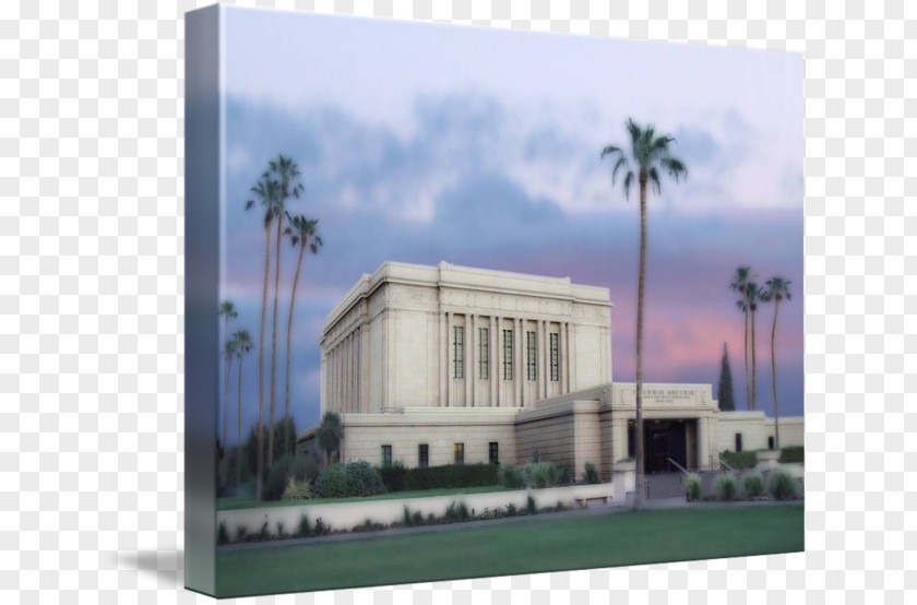 Temple Drawing Pictures Mesa Arizona Gallery Wrap Architecture Building Canvas PNG