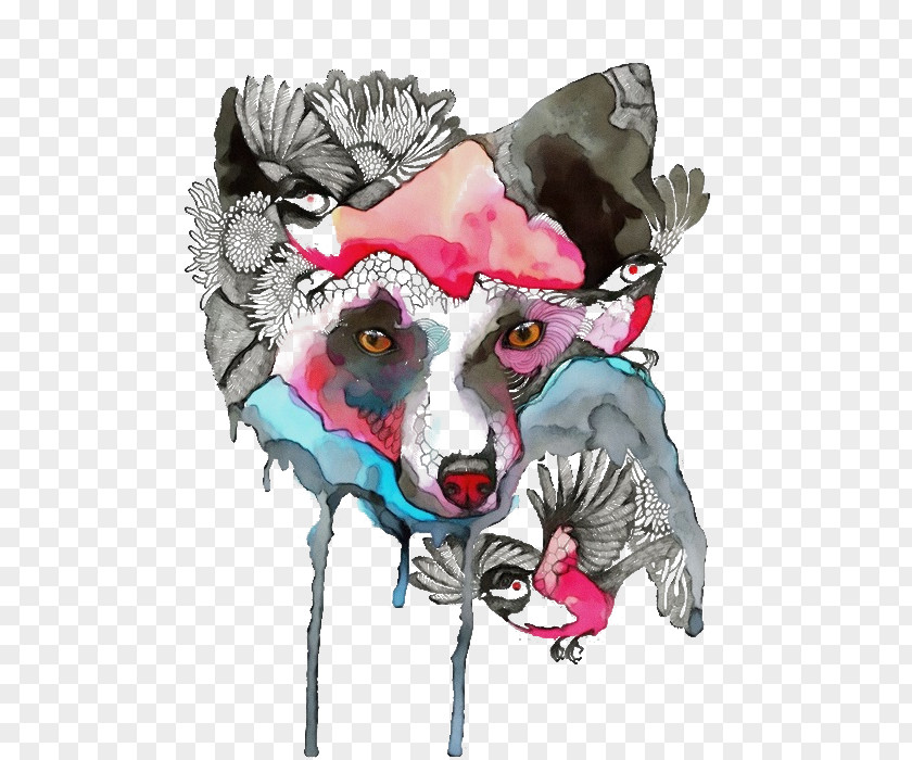 Italian Greyhound Head Watercolor Cartoon PNG