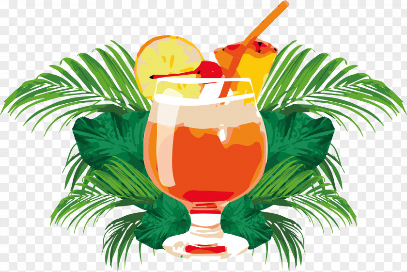 Summer Orange Juice Poster Cocktail Mai Tai Drink PNG