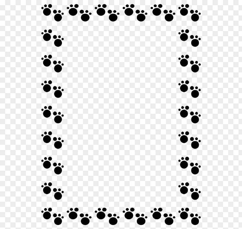 Footprints Border Material Pug Dachshund Cat Puppy Clip Art PNG