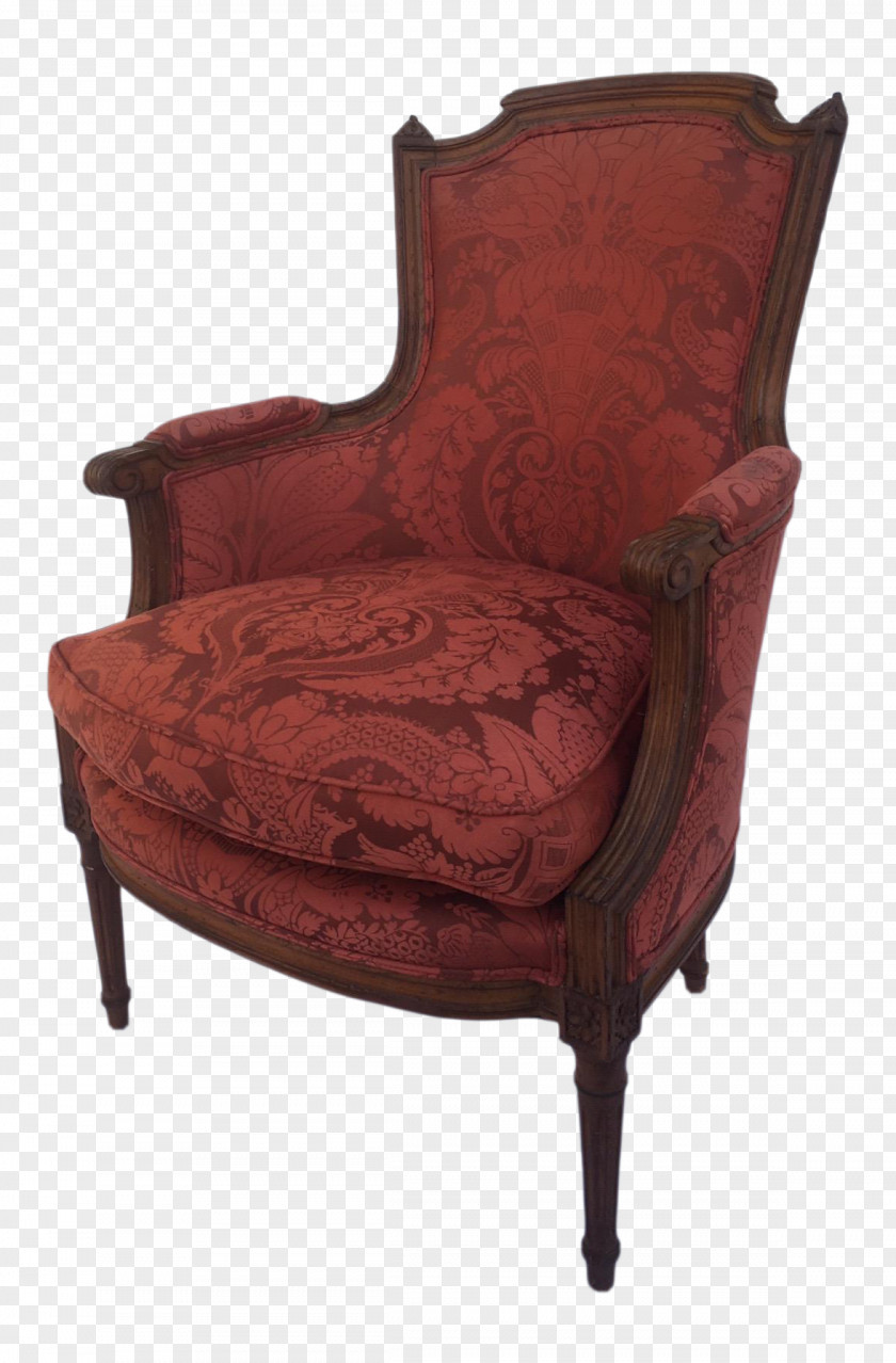Hardwood Carving Club Chair Couch Antique Design Angle PNG