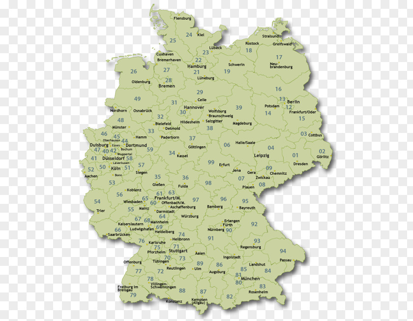 Map GHOTEL GmbH Postleitzahlenkarte Postal Codes In Germany PNG