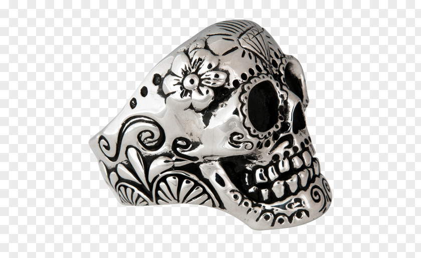 Skull Calavera Silver Headgear Jewellery PNG