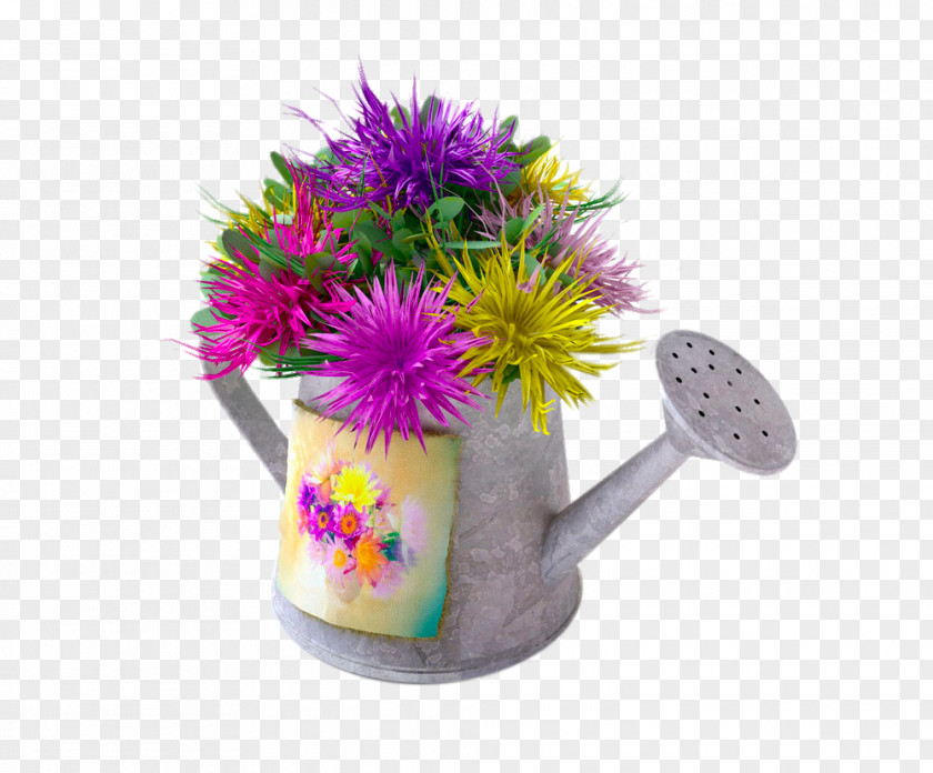 Watercolor Watering Kettle Flower Petal Stock.xchng PNG