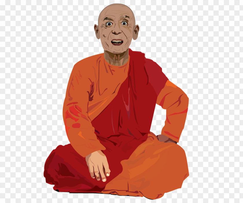 Zen Master Kneeling Buddha Birthday PNG