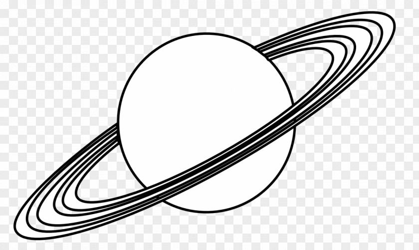 Planet Saturn Earth Black And White Clip Art PNG